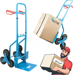 Lépcsőjáró szállítókocsi állítható magassággal, 100 kg teherbírás