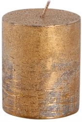 Rusztikus henger gyertya PROVENCE réz színű 6 × 7 cm