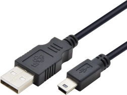 USB kábel - Mini USB fekete 1,8m