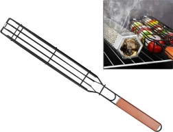 Zárható grillező kosár 49 cm tapadásmentes felülettel