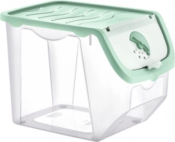 12 l-es tárolódoboz gyümölcsnek és zöldségnek fedéllel, menta