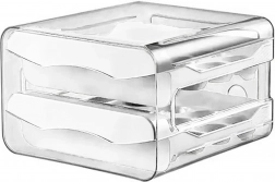 Fehér tojástároló két fiókkal