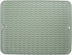 Szilikon edényszárító alátét, zöld, 40 × 30,5 cm