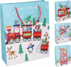 Karácsonyi ajándéktáska M 26 × 32 × 10 cm