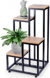 Fém, négyszintes virágtartó állvány 69 cm