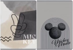 A5 füzet 80 lapos négyzetrácsos Mickey Színes keverék