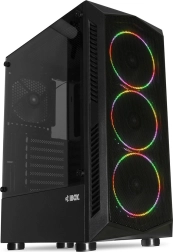 iBOX Lupus 27 számítógépház edzett üveggel és RGB ventilátorokkal