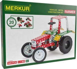 Merkur farmgazdasági fém építőjáték, 341 alkatrész