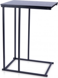 Fém oldalsó dohányzóasztal 40 × 26 × 58 cm, fekete