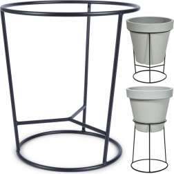 Fekete, kétoldalas fém virágtartó 37 × 41 cm