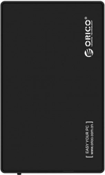 Orico külső ház 3.5" HDD/SSD-hez, USB 3.0 5 Gbps, USB‑A – USB‑B, fekete