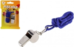 Fém síp, kék zsinórral