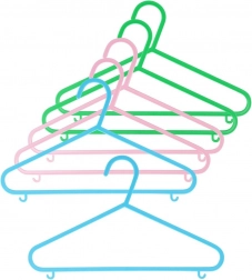 Gyermek vállfák ruhákhoz 29 × 17 cm, 6 darabos készlet