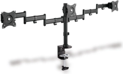 Univerzális hármas monitorállvány asztallap rögzítéssel