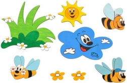 DoDo fa dekoráció: rét és méhecskék