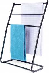 Vilde álló fekete fém törölközőtartó