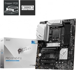 MSI PRO B760-P II – ATX alaplap LGA 1700 foglalattal, DDR5, HDMI/DP