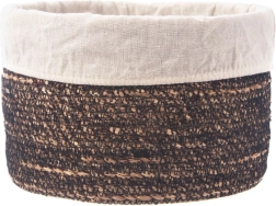 Természetes tárolókosár textilbetéttel 24 × 15 cm