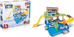 Bburago Street Fire garázs autószervizzel és kisautóval 1:43