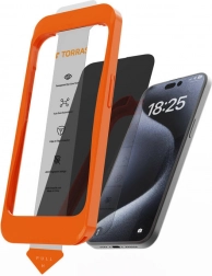 TORRAS Install Master edzett üveg iPhone 16 Plus-hoz