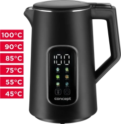 Vízforraló hőmérséklet-szabályozással, 1,7 l