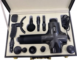 Masszázspisztoly 12 fejjel és érintőpanellel