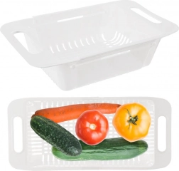 Állítható mosogatóba helyezhető konyhai szűrő 32–44 × 20 × 8 cm