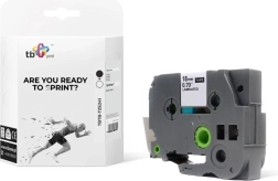 BROTHER címkenyomtató szalag, fekete nyomat fehér alapon 18 mm x 8 m