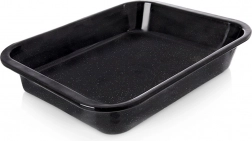 Zománcozott, mély, téglalap alakú tepsi 41 × 32 × 6 cm