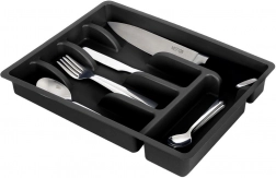 Fekete evőeszközrendező fiókba 36 × 25,5 cm