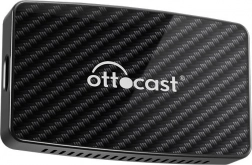Ottocast 4 az 1‑ben vezeték nélküli CarPlay/Android Auto adapter (fekete)