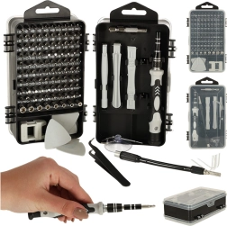 115 darabos precíziós csavarhúzó- és bitkészlet