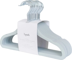 3 Sprouts bársony gyermek vállfák Blue, 15 db