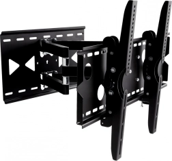 TV Fali Konzol 32-100 hüvelyk, fekete fém, 100 kg teherbírás