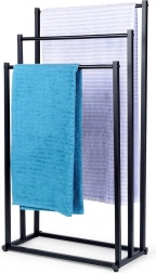 Vilde szabadon álló fekete fém törölközőtartó