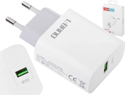 Hálózati töltő USB 15 W gyors töltéssel QC 3.0 L-BRNO fehér