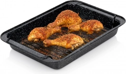 Tepsi rácstal, gránit tapadásmentes felülettel 37,5 × 25,5 × 5 cm