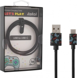 Gaming USB‑C töltő- és adatkábel pánttal