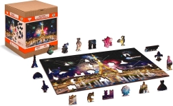 Kétszeresen használható fa puzzle Éjszakai Párizs 2 az 1-ben, 300 darab