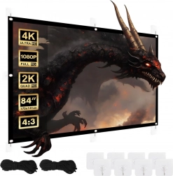 Kivetítő vászon 84 hüvelyk 175x131 cm