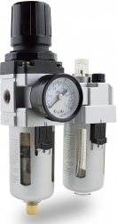 Sűrített levegős nyomásszabályzó szűrővel 1/4" manométerrel