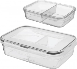 Osztott ételtároló doboz fedéllel és tömítéssel, 1 l