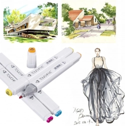 Kétvégű alkoholos markerek TOUCHFIVE PRO, 80 db