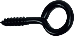 Zárt szem csavarral 14 × 25 mm, fekete (10 db)