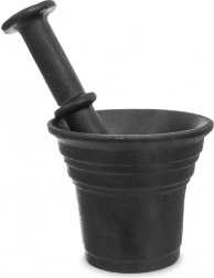 Öntöttvas mozsár fűszerekhez, fekete