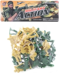 Műanyag katonák zacskóban 6 cm – két színes készlet