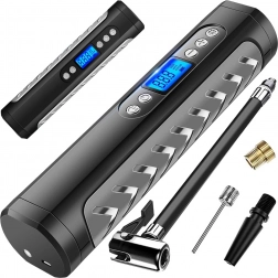 Akkumulátoros kompresszor kerékpárokhoz és autókhoz LCD kijelzővel