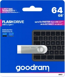 USB flash meghajtó UNO3 64GB USB 3.2 Gen1 ezüst