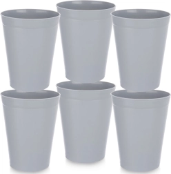 SANDY műanyag poharak, szürke, 300 ml, 6 db