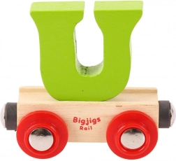 Bigjigs Rail fa vagon U betűvel